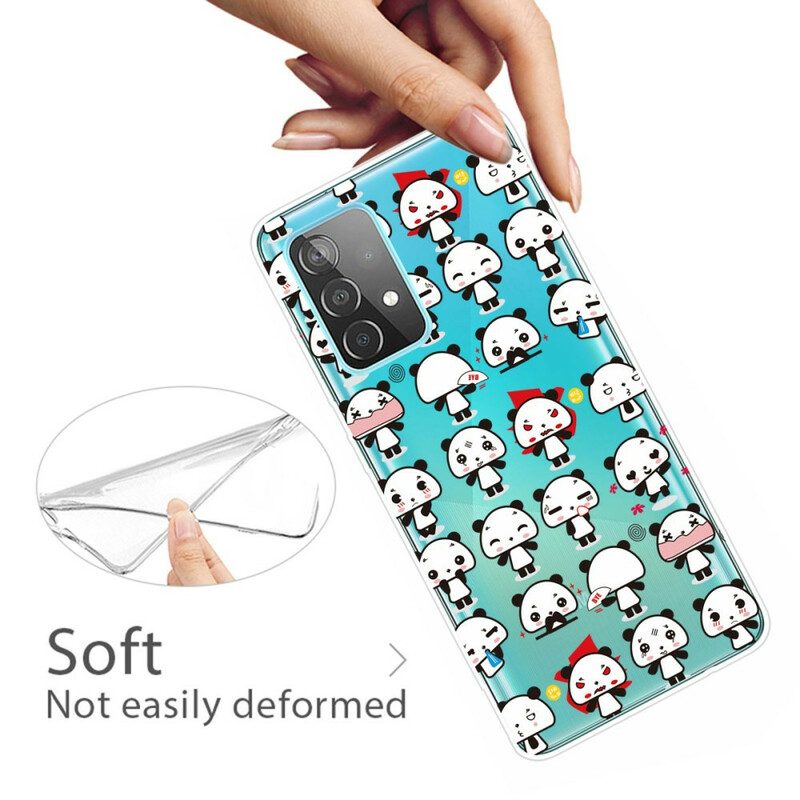 Hoesje voor Samsung Galaxy A32 5G Naadloze Grappige Panda's