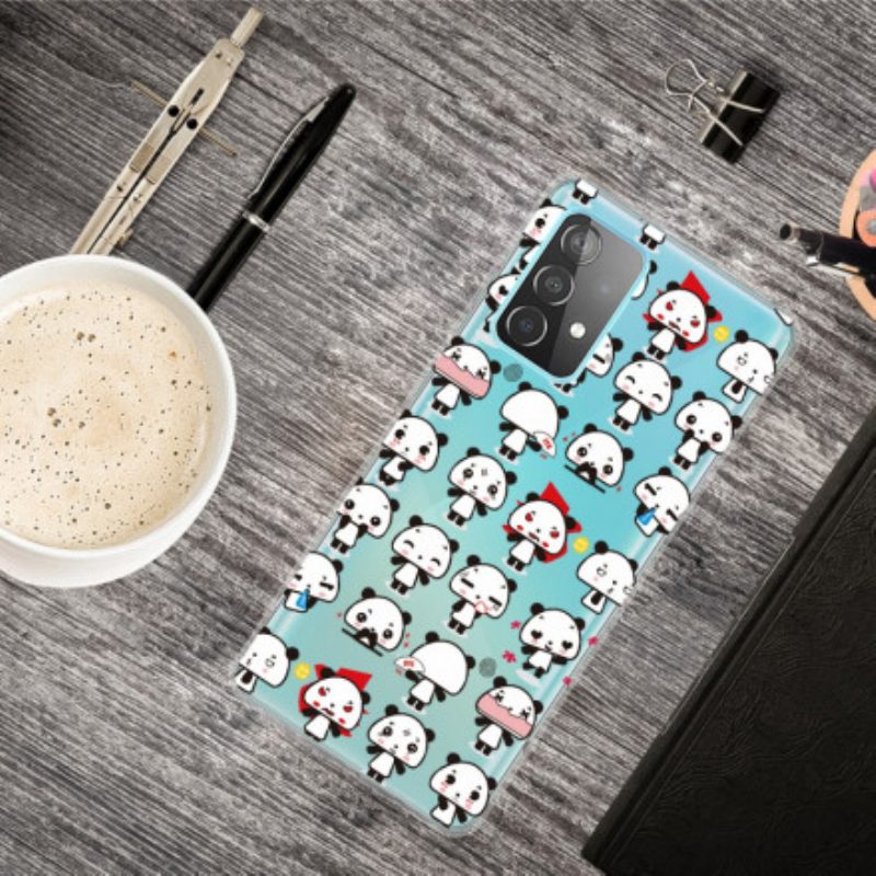 Hoesje voor Samsung Galaxy A32 5G Naadloze Grappige Panda's