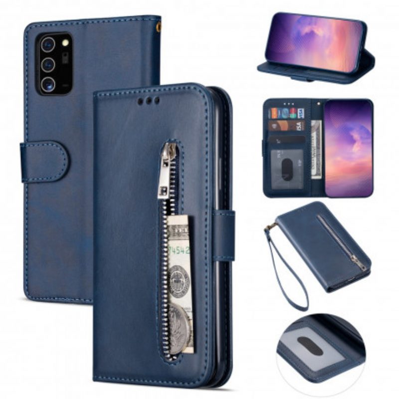 Leren Hoesje voor Samsung Galaxy A32 5G Portemonnee Met Lanyard