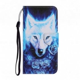 Leren Hoesje voor Samsung Galaxy A32 5G Witte Wolf