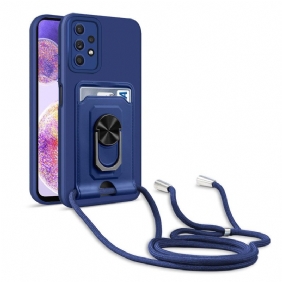 Telefoonhoesje voor Samsung Galaxy A32 5G Met Koord Kaarthouder Lanyard En Standaard