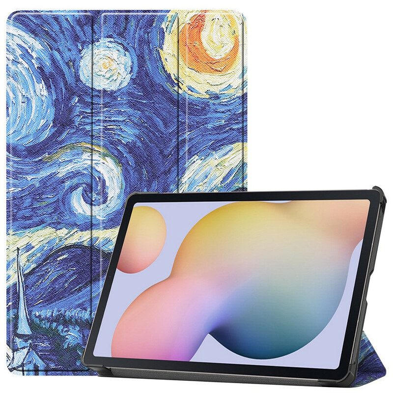 Bescherming Hoesje voor Samsung Galaxy Tab S8 / Tab S7 Sterrennacht Pennenhouder