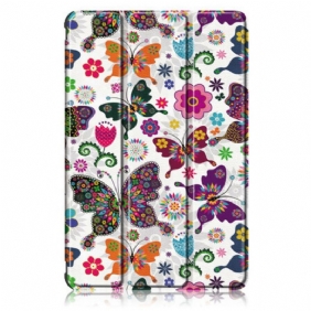 Bescherming Hoesje voor Samsung Galaxy Tab S8 / Tab S7 Verbeterde Vlinders En Bloemen