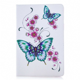 Cover voor Samsung Galaxy Tab S8 / Tab S7 Aquarel Vlinders