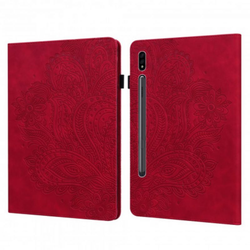 Cover voor Samsung Galaxy Tab S8 / Tab S7 Bloemenprint