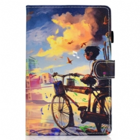 Folio-hoesje voor Samsung Galaxy Tab S8 / Tab S7 Fiets Kunst