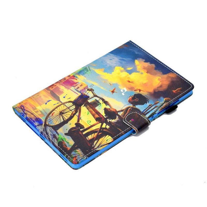 Folio-hoesje voor Samsung Galaxy Tab S8 / Tab S7 Fiets Kunst