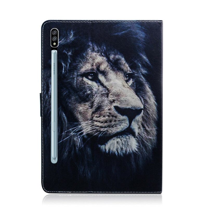 Folio-hoesje voor Samsung Galaxy Tab S8 / Tab S7 Leeuwen Hoofd