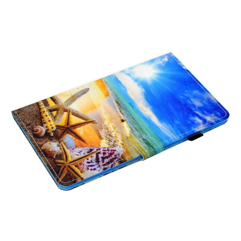 Folio-hoesje voor Samsung Galaxy Tab S8 / Tab S7 Leuk Strand