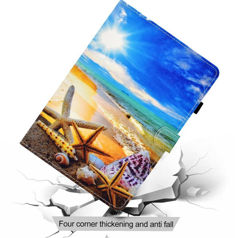 Folio-hoesje voor Samsung Galaxy Tab S8 / Tab S7 Leuk Strand