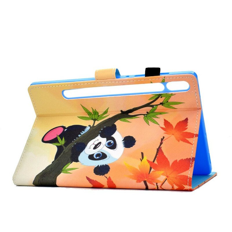 Folio-hoesje voor Samsung Galaxy Tab S8 / Tab S7 Leuke Panda