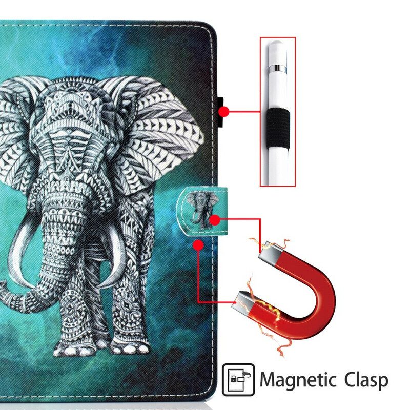 Folio-hoesje voor Samsung Galaxy Tab S8 / Tab S7 Stammen Olifant