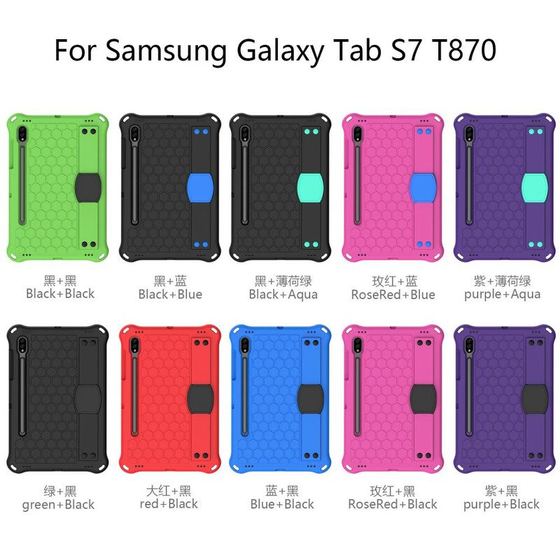 Hoesje voor Samsung Galaxy Tab S8 / Tab S7 Eva Met Riemondersteuning En Schouderriem