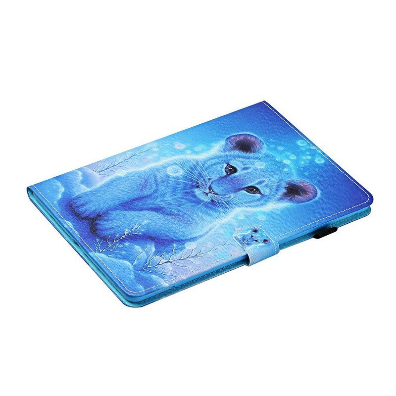 Leren Hoesje voor Samsung Galaxy Tab S8 / Tab S7 Baby Tijger