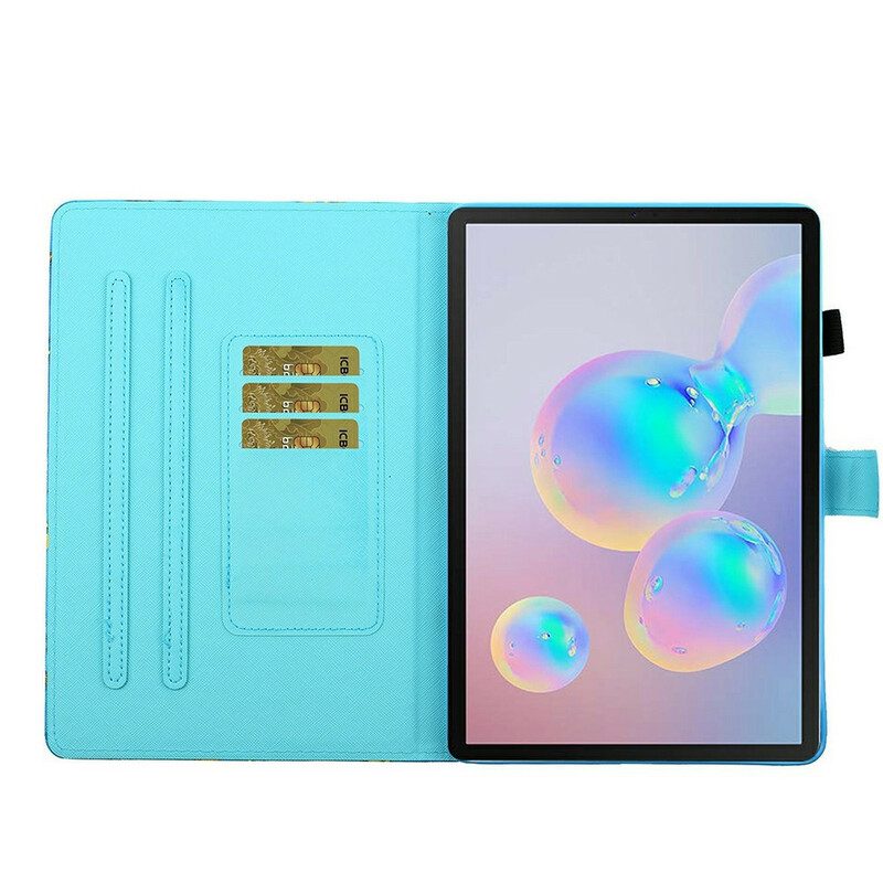 Leren Hoesje voor Samsung Galaxy Tab S8 / Tab S7 Baby Tijger