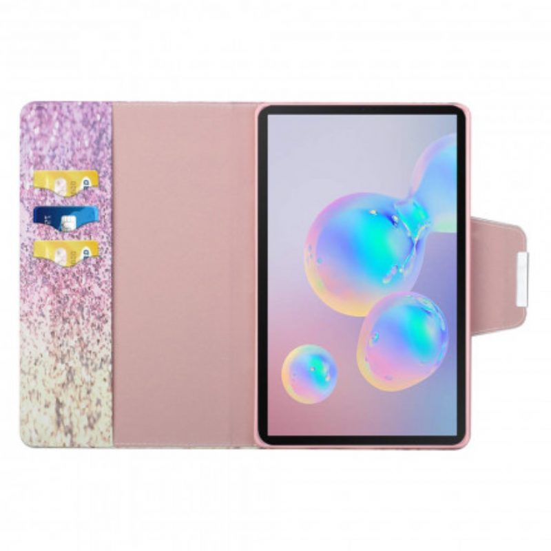 Leren Hoesje voor Samsung Galaxy Tab S8 / Tab S7 Sprankelend