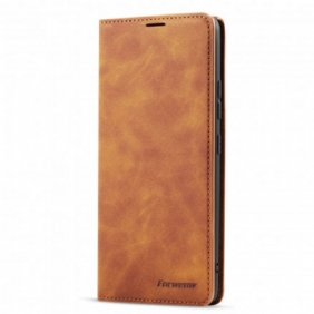 Bescherming Hoesje voor Samsung Galaxy M12 / A12 Folio-hoesje Forwenw Ledereffect