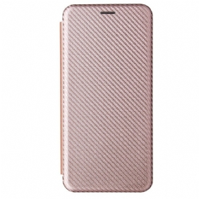 Bescherming Hoesje voor Samsung Galaxy M12 / A12 Folio-hoesje /koolstofvezel