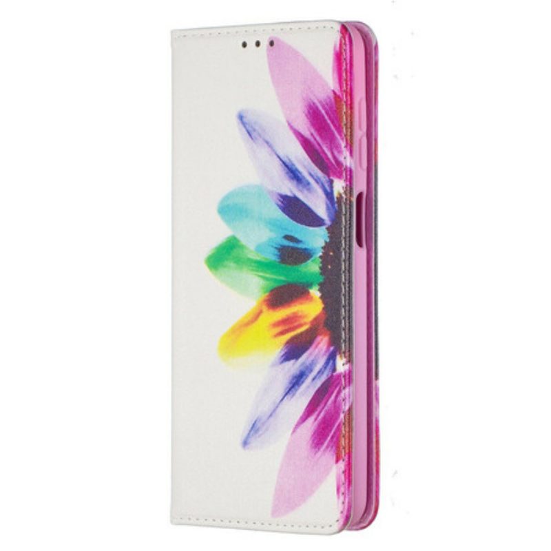 Bescherming Hoesje voor Samsung Galaxy M12 / A12 Folio-hoesje Waterverf Bloem