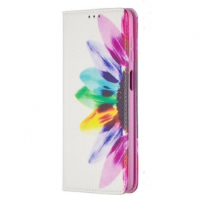 Bescherming Hoesje voor Samsung Galaxy M12 / A12 Folio-hoesje Waterverf Bloem