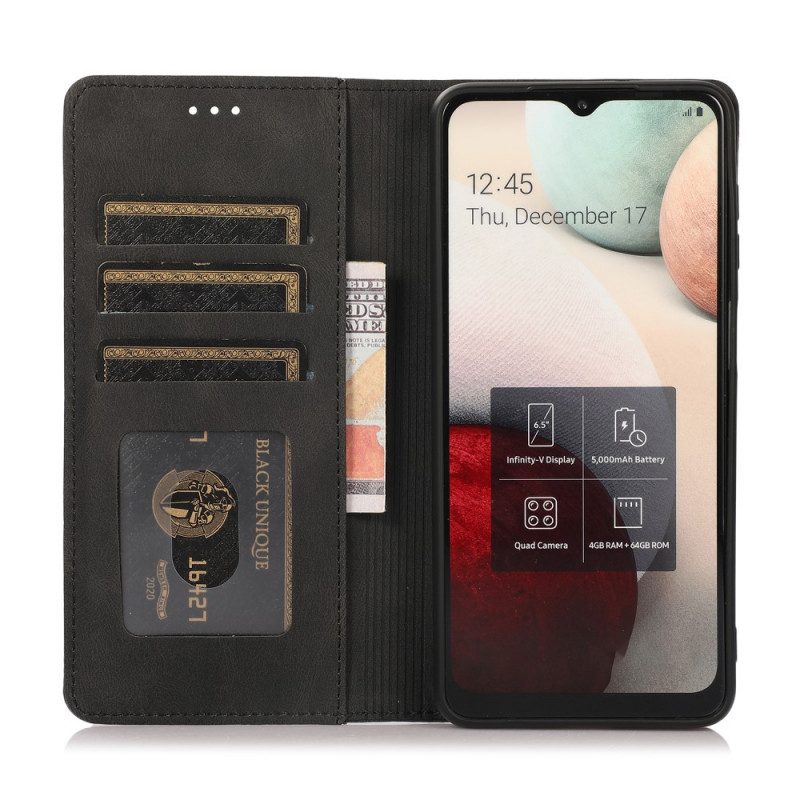 Bescherming Hoesje voor Samsung Galaxy M12 / A12 Folio-hoesje Zijdezacht Leereffect