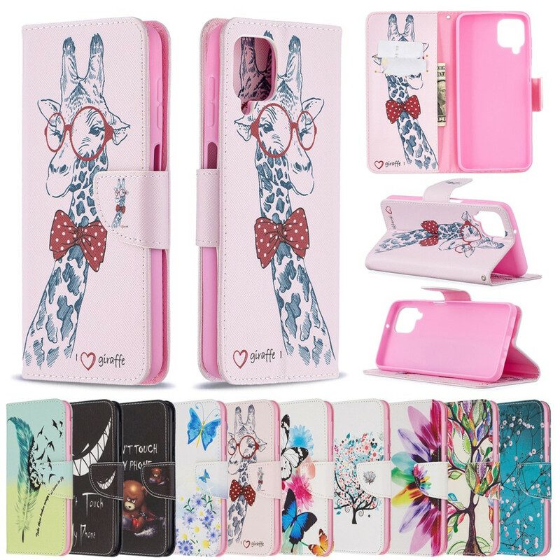 Flip Case voor Samsung Galaxy M12 / A12 Slimme Giraf