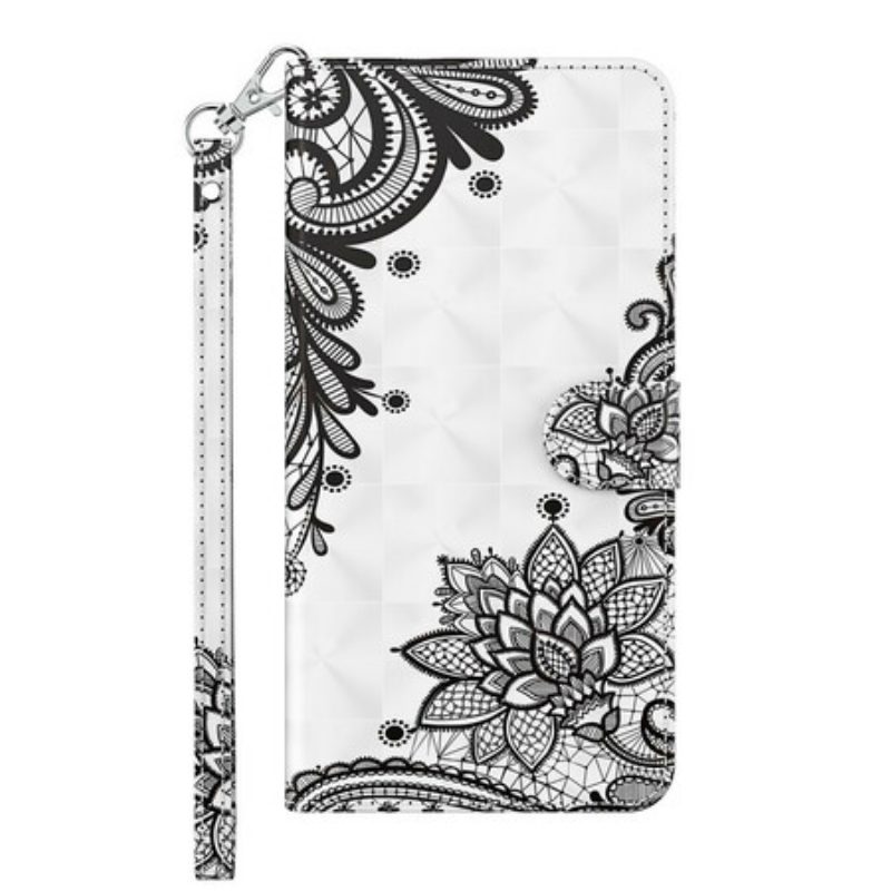 Folio-hoesje voor Samsung Galaxy M12 / A12 Chique Kant