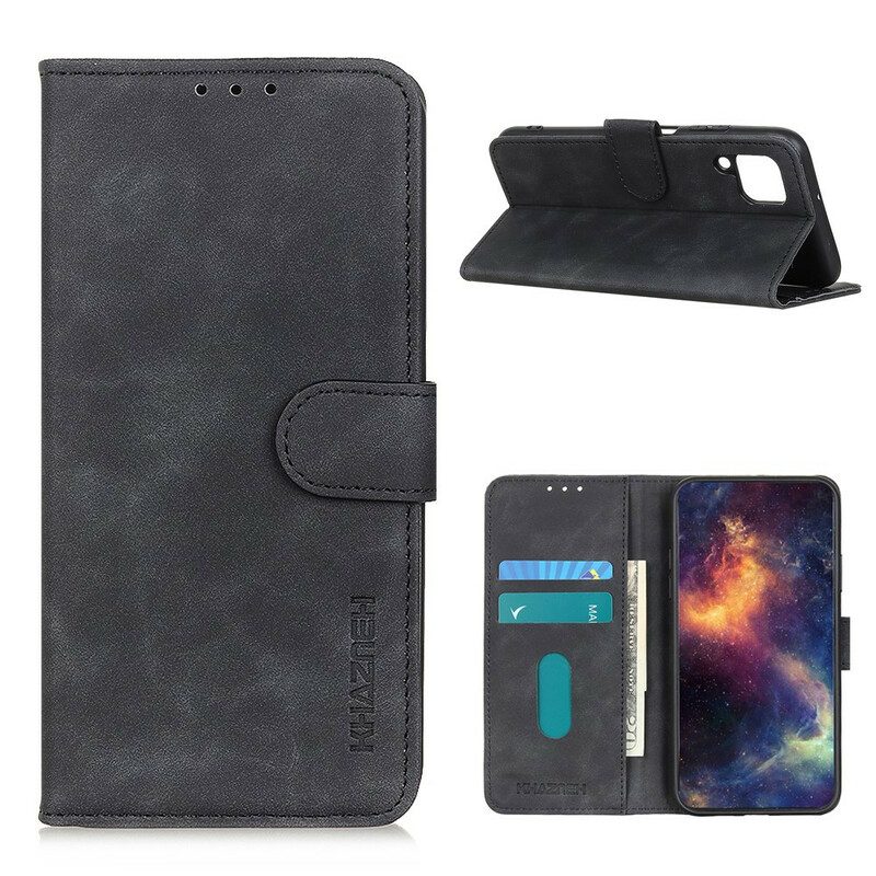 Folio-hoesje voor Samsung Galaxy M12 / A12 Khazneh Vintage Leereffect