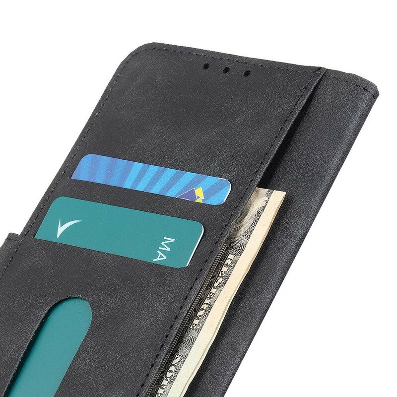 Folio-hoesje voor Samsung Galaxy M12 / A12 Khazneh Vintage Leereffect