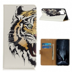 Folio-hoesje voor Samsung Galaxy M12 / A12 Woeste Tijger