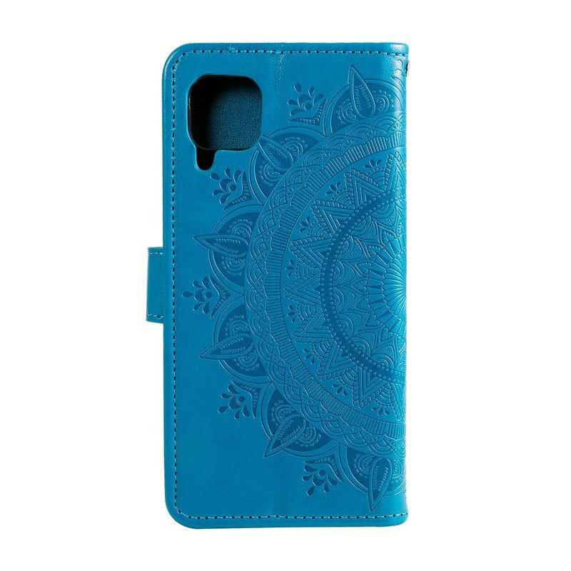 Folio-hoesje voor Samsung Galaxy M12 / A12 Zon Mandala