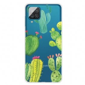 Hoesje voor Samsung Galaxy M12 / A12 Aquarel Cactussen