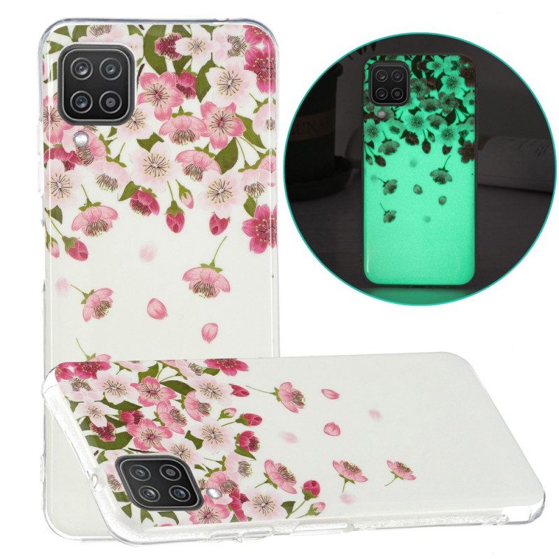 Hoesje voor Samsung Galaxy M12 / A12 Fluorescerende Bloemen