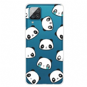 Hoesje voor Samsung Galaxy M12 / A12 Naadloze Sentimentele Panda's