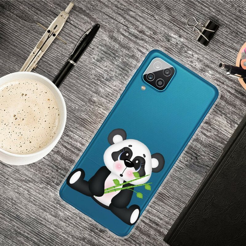 Hoesje voor Samsung Galaxy M12 / A12 Naadloze Trieste Panda