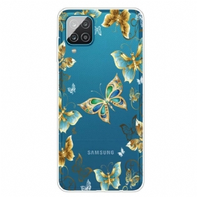 Hoesje voor Samsung Galaxy M12 / A12 Ontwerp Vlinders