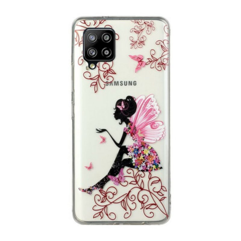 Hoesje voor Samsung Galaxy M12 / A12 Transparante Bloemenfee