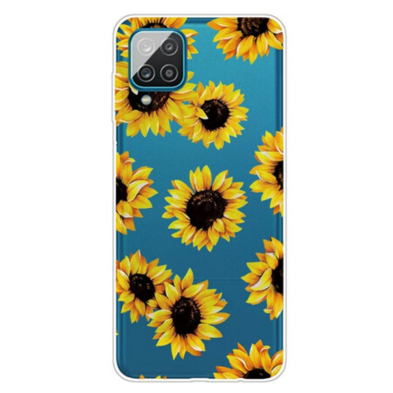 Hoesje voor Samsung Galaxy M12 / A12 Zonnebloemen