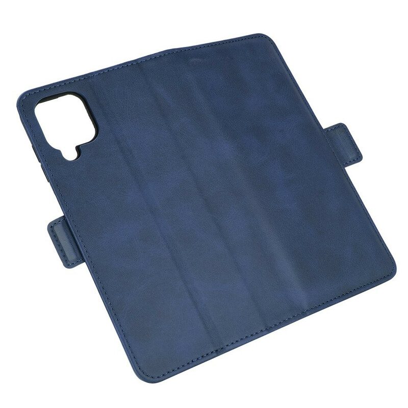 Leren Hoesje voor Samsung Galaxy M12 / A12 Folio-hoesje Dubbele Klep