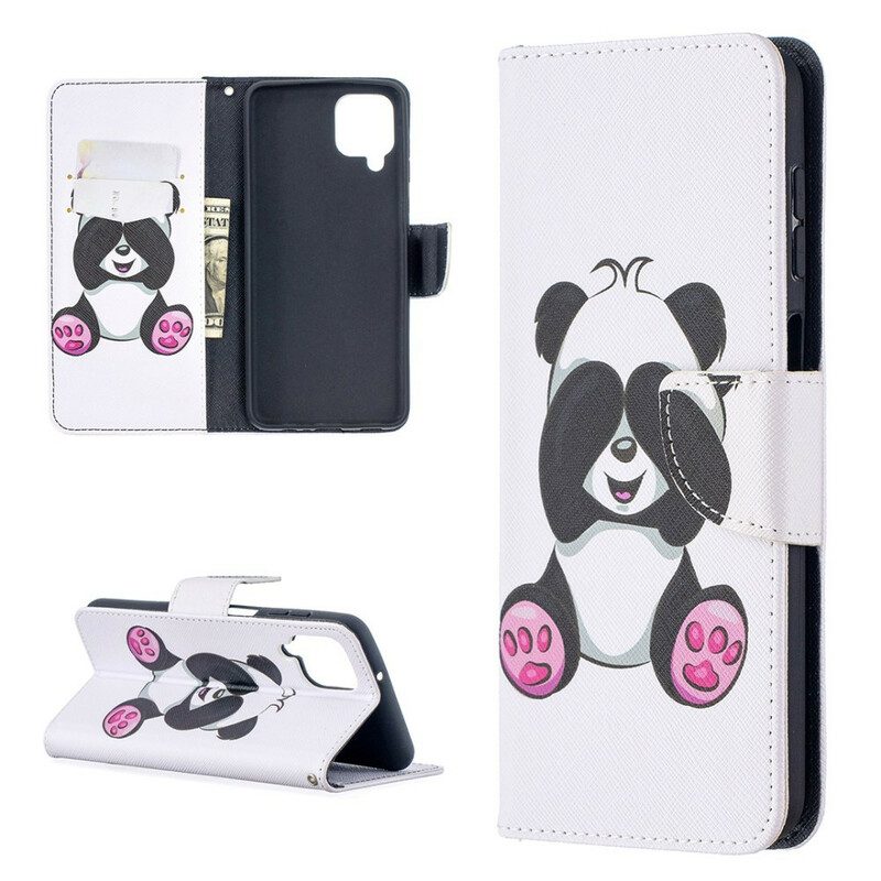 Leren Hoesje voor Samsung Galaxy M12 / A12 Panda-plezier