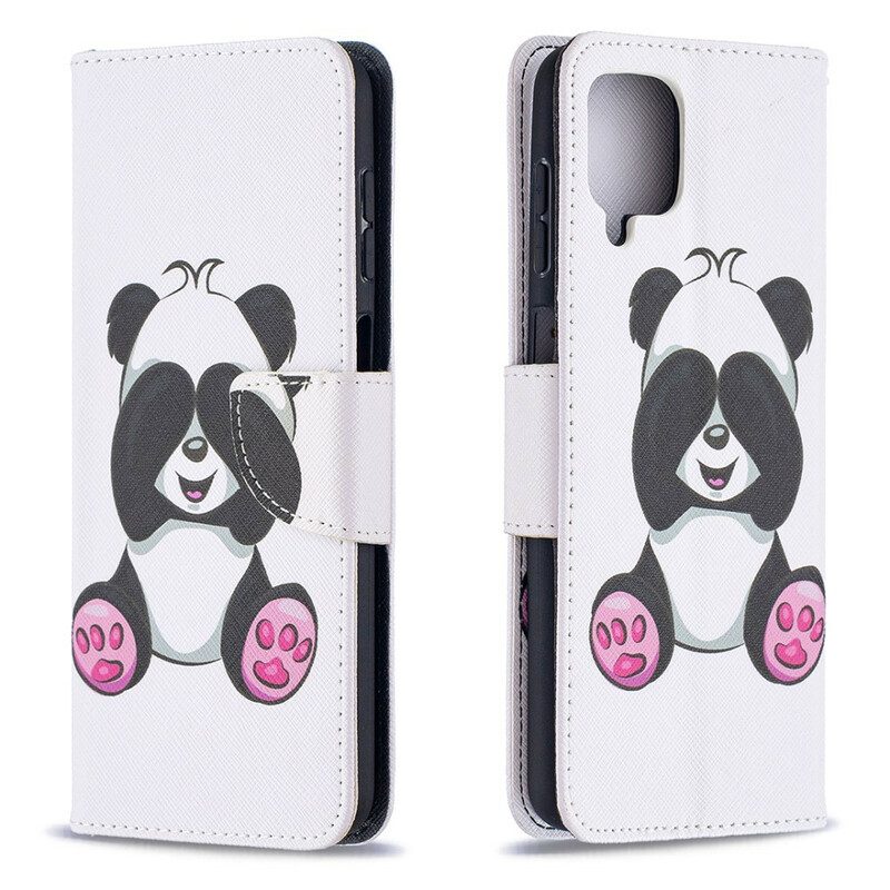 Leren Hoesje voor Samsung Galaxy M12 / A12 Panda-plezier