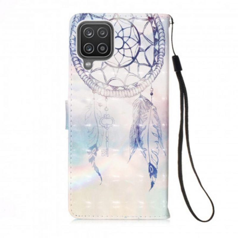 Leren Hoesje voor Samsung Galaxy M12 / A12 Pastel Dromenvanger