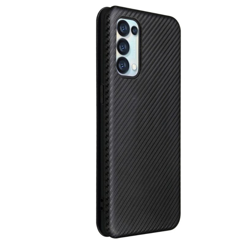 Bescherming Hoesje voor Oppo Find X3 Lite Folio-hoesje Gekleurde Koolstofsilicone