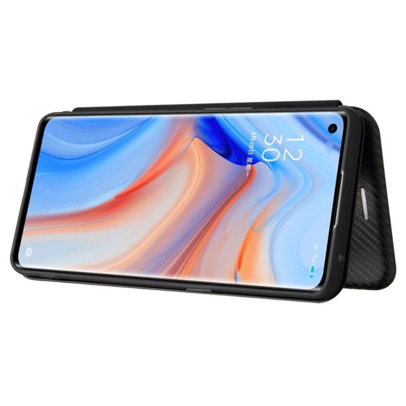 Bescherming Hoesje voor Oppo Find X3 Lite Folio-hoesje Gekleurde Koolstofsilicone