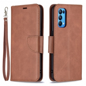 Folio-hoesje voor Oppo Find X3 Lite Flip Case Gladde Flap Schuin