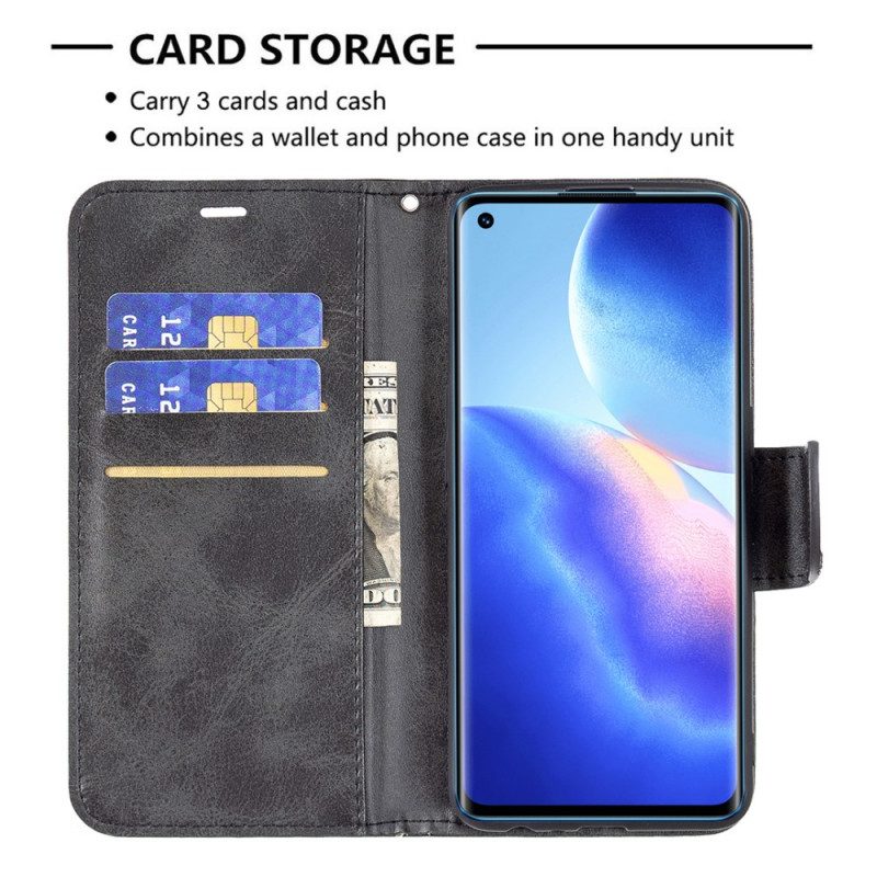 Folio-hoesje voor Oppo Find X3 Lite Flip Case Gladde Flap Schuin