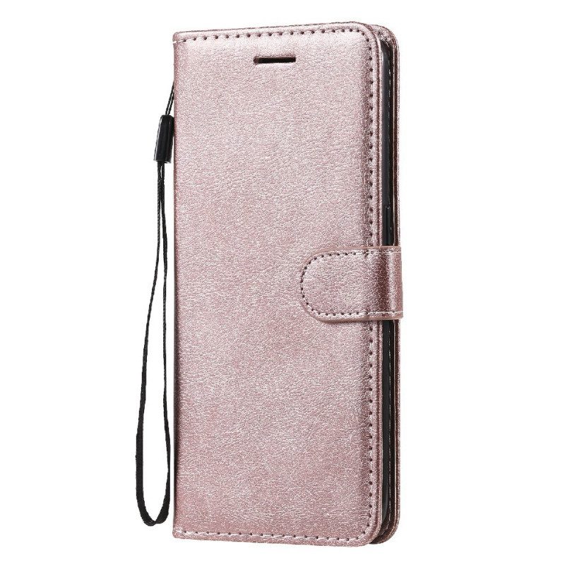 Folio-hoesje voor Oppo Find X3 Lite Met Ketting Strappy Leereffect