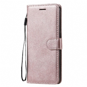 Folio-hoesje voor Oppo Find X3 Lite Met Ketting Strappy Leereffect