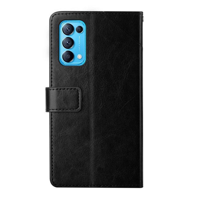 Folio-hoesje voor Oppo Find X3 Lite Stijl Leer Geo Y Design