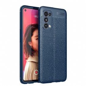 Hoesje voor Oppo Find X3 Lite Dubbellijnig Litchi-leereffect